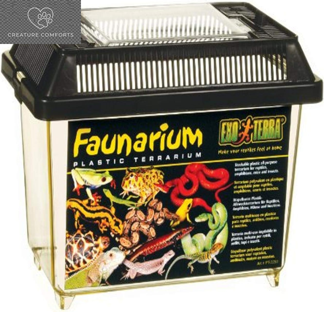 Exo Terra Faunarium, Plastic Reptile Terrarium, Medium, PT2260