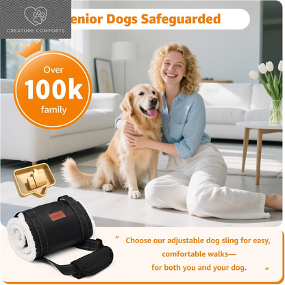 LOOBANI Adjustable Dog Sling for Large Dogs Hind Leg Support ACL Recovery | Walking & Stair Assistance, Senior Dog Mobility, Padded Comfort, Adjustable Fit, Lightweight Nylon, Soft Plush Lining