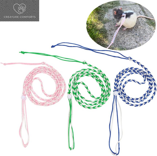 3 Pack Adjustable Hamster Leash Harness for Chinchilla Rabbit Hamster Guinea Pig Squirrel Small Animal