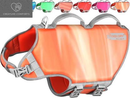 VIVAGLORY Dog Life Vest Neoprene Dog Swim Vest, XS, Alpha Yellow