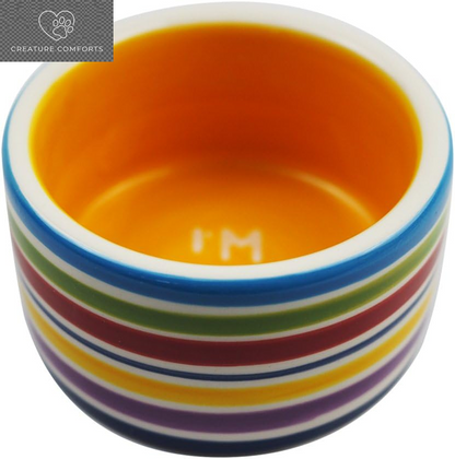 Hamster Food Bowl Ceramic Prevent Being Tipped over Small Animal Water Dish for Guinea Pig Rodent Gerbil Cavy Hedgehog Feeding Bowl (Watermelon)
