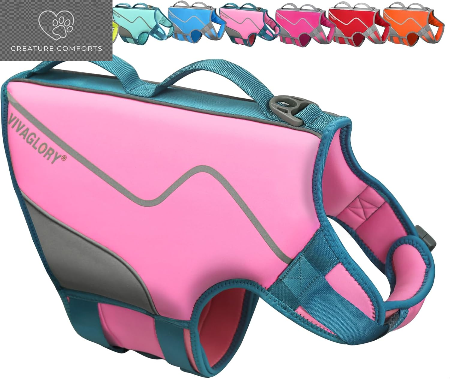VIVAGLORY Dog Life Vest Neoprene Dog Swim Vest, XS, Alpha Yellow