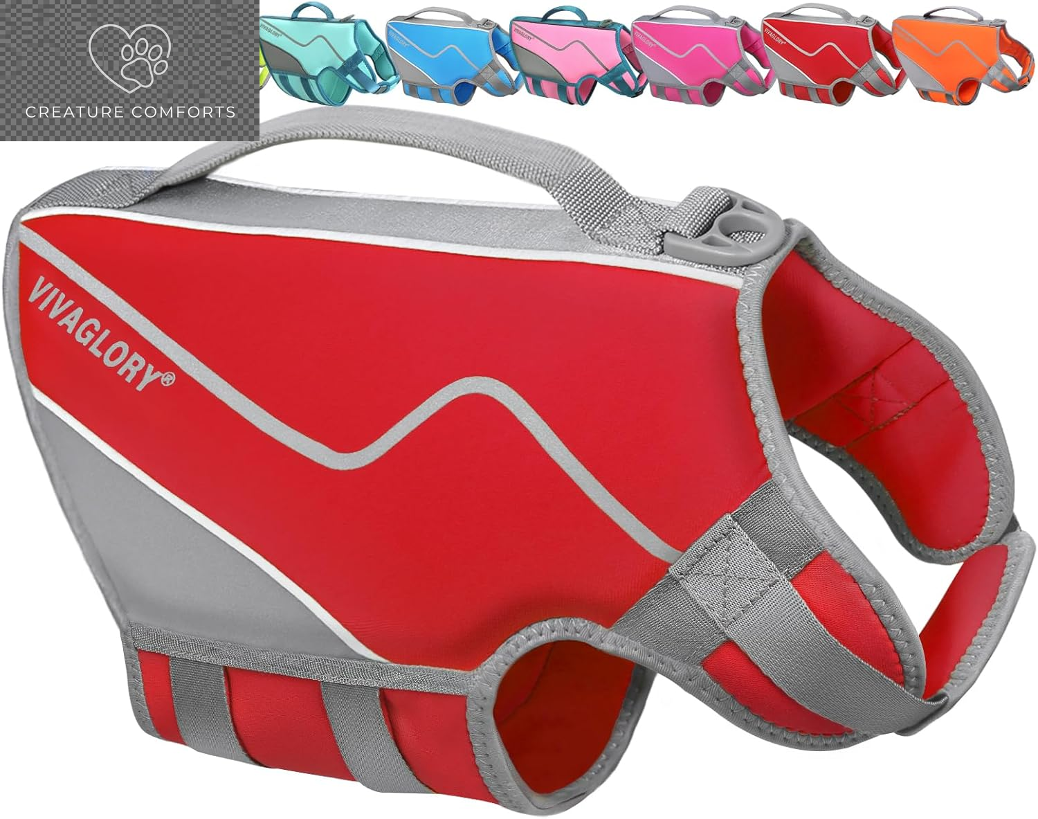 VIVAGLORY Dog Life Vest Neoprene Dog Swim Vest, XS, Alpha Yellow