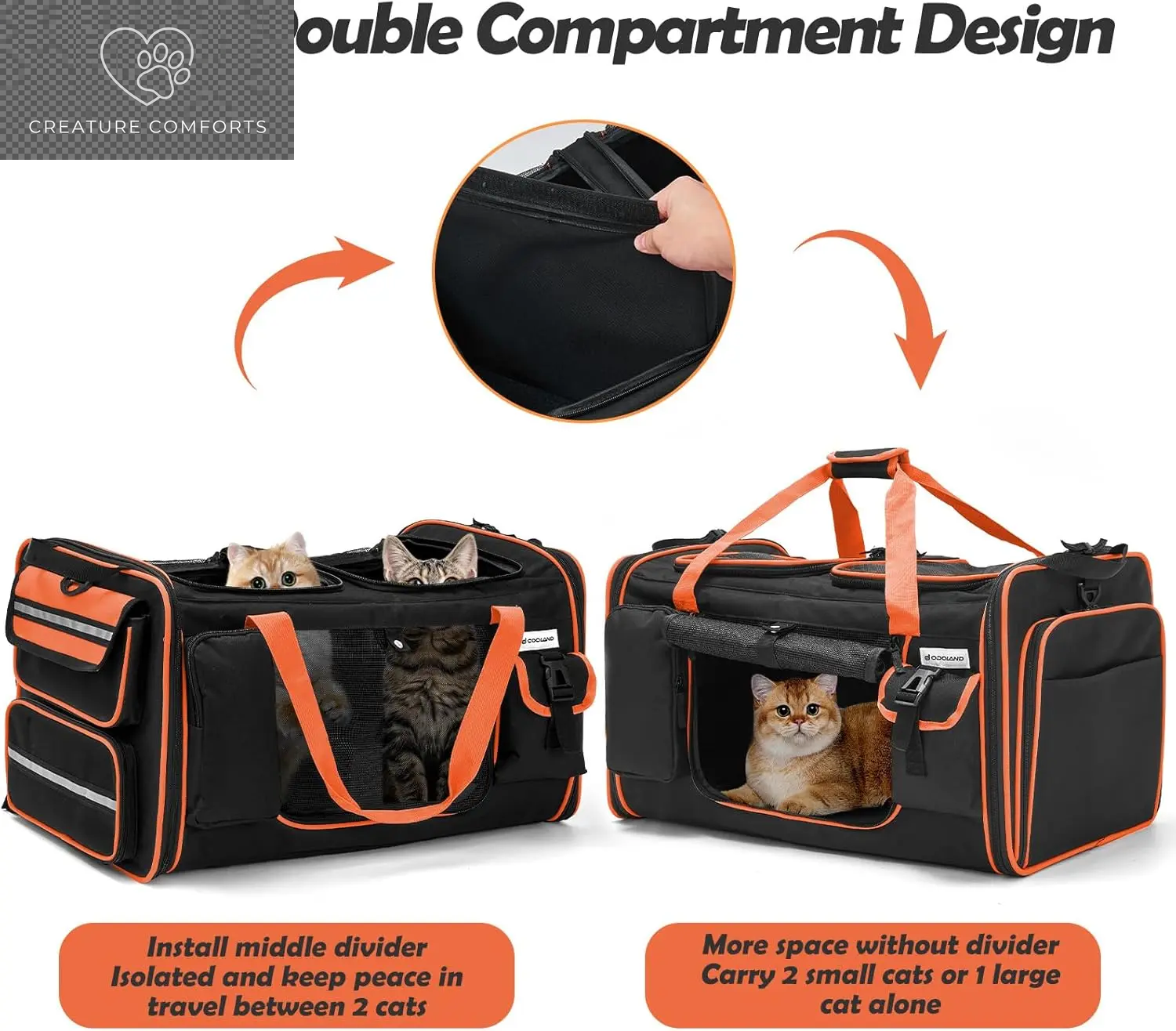 Ultimate Cat Carrier for 2 Furry Friends! Perfect for Travel & Outdoor Adventures 🚗🐾✨