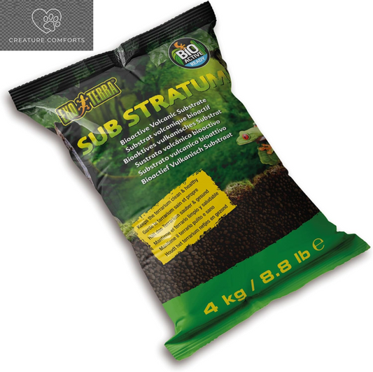 Exo Terra Sub Stratum, Offers Correct Moisture Levels 8.8 Lb | Bioactive Volcanic Substrate for Reptile Terrariums, Eliminates Odor
