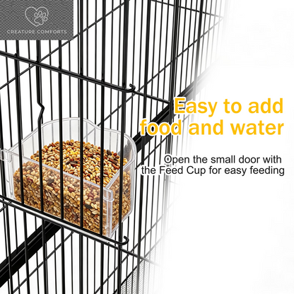 Discover the Pvpy Yvrd Large Bird Cage with Stand and Wheels - A Spacious Metal Parrot Cage Designed for Comfort and Convenience!