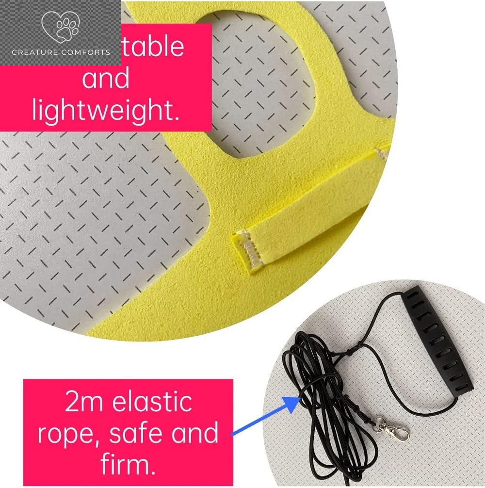 Bird Flight Harness Vest, Parrot Flight Suit with Leash for Parakeets Cockatiels Conures Budgies, Bird Flying Clothes with Rope and Handle for Outdoor Activities Training, anti Bite (L, Yellow)
