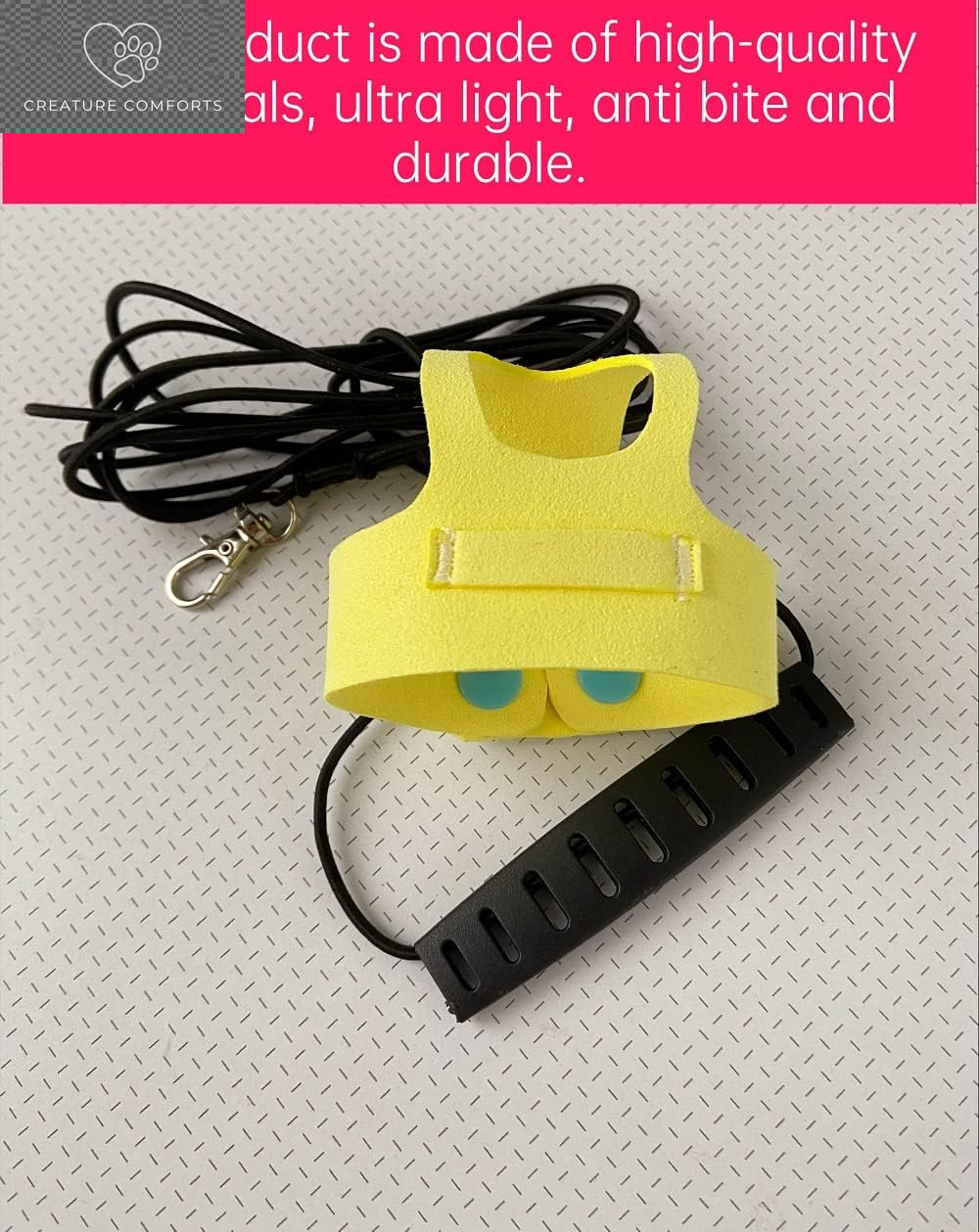 Bird Flight Harness Vest, Parrot Flight Suit with Leash for Parakeets Cockatiels Conures Budgies, Bird Flying Clothes with Rope and Handle for Outdoor Activities Training, anti Bite (L, Yellow)