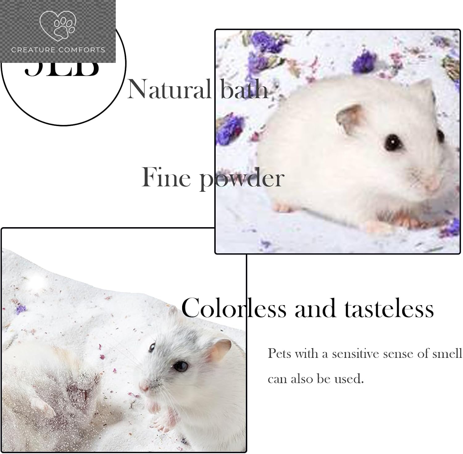 Hamster Bath Sand,5Lb Dust Free Hamsters Bathing Sand Natural Petals Scented Desert Sand or Potty Litter Sand for Chinchilla Guinea Pigs Gerbil Mice Small Animals