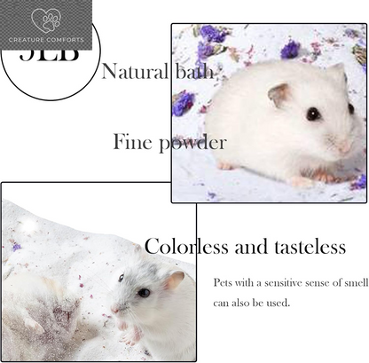 Hamster Bath Sand,5Lb Dust Free Hamsters Bathing Sand Natural Petals Scented Desert Sand or Potty Litter Sand for Chinchilla Guinea Pigs Gerbil Mice Small Animals