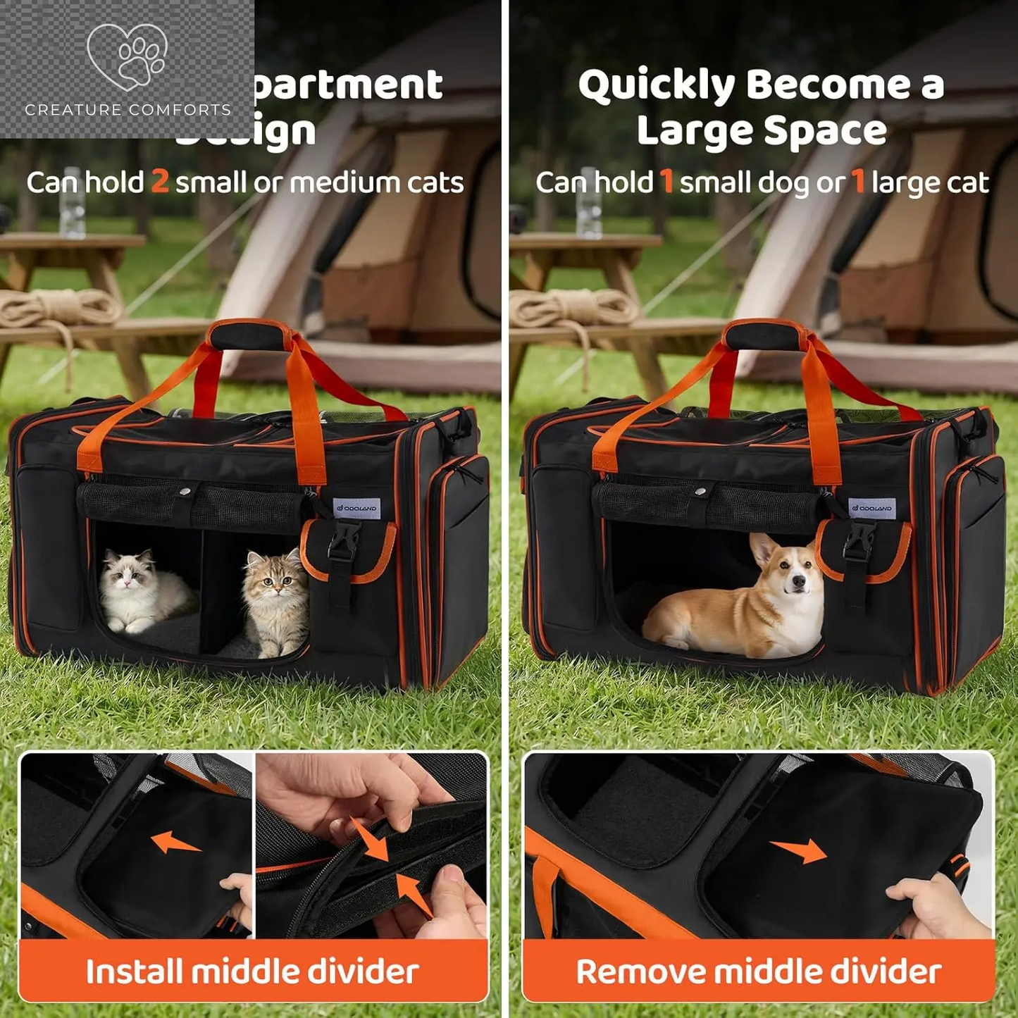 Ultimate Cat Carrier for 2 Furry Friends! Perfect for Travel & Outdoor Adventures 🚗🐾✨