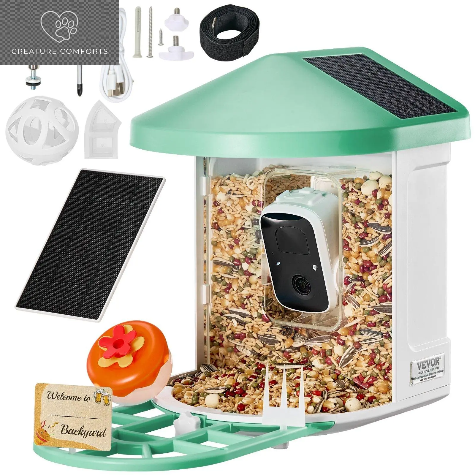Discover the Ultimate Gift for Bird Lovers: Vevor Smart Bird Feeder Camera with Solar Power, Live Video & AI Features! 🌞🐦📹 #BirdWatching #TechGifts #SummerFinds
