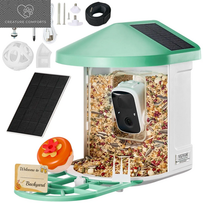Discover the Ultimate Gift for Bird Lovers: Vevor Smart Bird Feeder Camera with Solar Power, Live Video & AI Features! 🌞🐦📹 #BirdWatching #TechGifts #SummerFinds