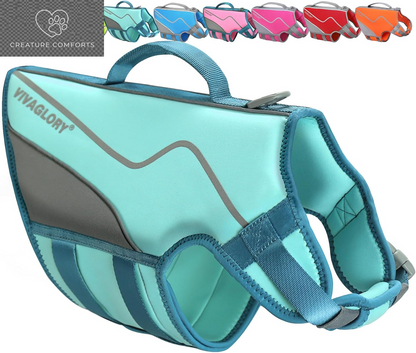 VIVAGLORY Dog Life Vest Neoprene Dog Swim Vest, XS, Alpha Yellow